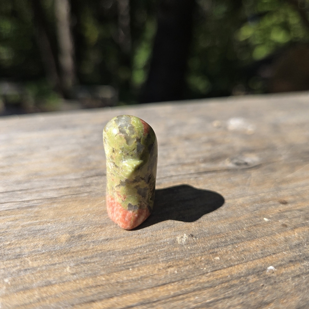 Unakite natural crystal mini ghost 1" - Picture 6 of 8